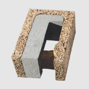 bloco de cofragem em madeira-concreto