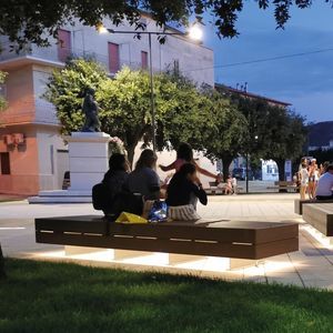 banco para espaço público contemporâneo