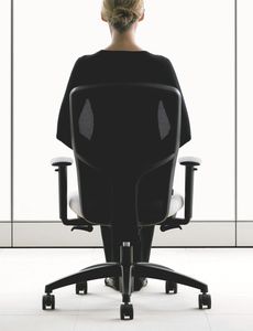 poltronas de escritório contemporânea / em tela / com rodízios / reclinável
