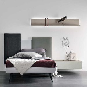 quarto infantil branco / cinza / em madeira lacada / em melamina