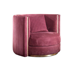 poltrona clássica / em tecido / rosa