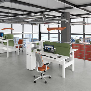 secretária para open space / em MDF / contemporânea / da linha comercial