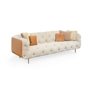 sofá Chesterfield / em couro / em tecido / para hotel
