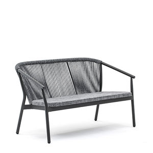 sofá contemporâneo / de jardim / em alumínio / em corda