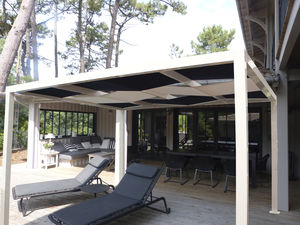 pérgola apoiada em parede