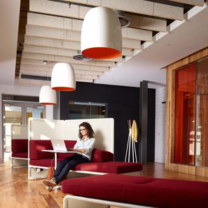 banco estofado modular / contemporâneo / em tecido / em couro