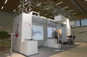 estrutura de recepção para exposições
