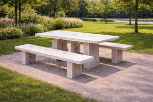 mesa de piquenique contemporânea
