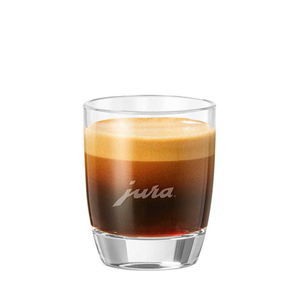 xícara de café em vidro