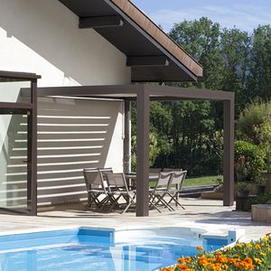 pérgola apoiada em parede