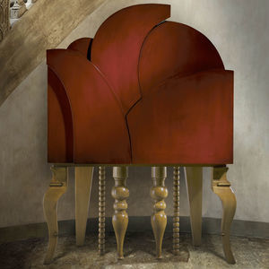 guarda-roupa design original / em madeira / com portas de abrir / sob medida