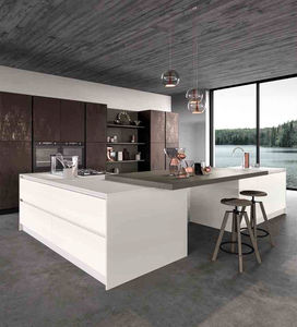 cozinha contemporânea / em madeira lacada / em vidro lacado / em Corian®
