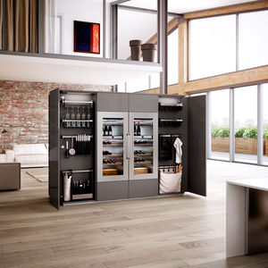 armário de organização para cozinha contemporâneo / em madeira