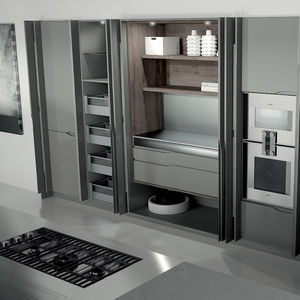 armário de organização para cozinha contemporâneo / em madeira