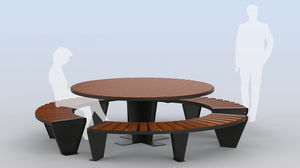 mesa de piquenique contemporânea
