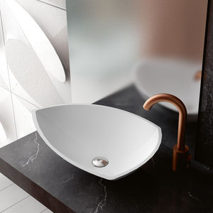 cuba de apoio / oval / em Solid Surface / contemporânea