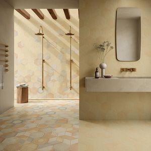 revestimentos hexagonais para ambientes internos