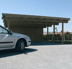 cobertura para estacionamento de carros em madeira 1