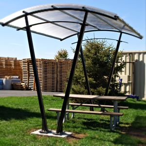 abrigo para bicicletas em aço
