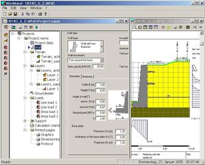 software de cálculo para paredes de suporte