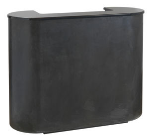 balcão de recepção metálico