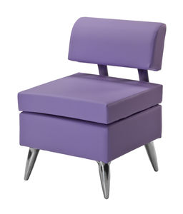 poltrona para interlocutor contemporânea / em tecido / violeta / para centro de estética