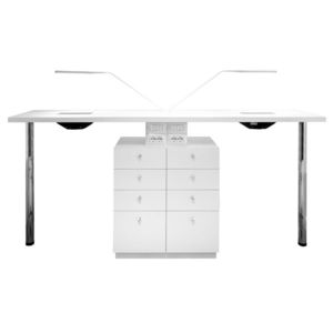 mesa de manicure com compartimento de arrumação
