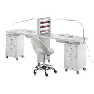 mesa de manicure com compartimento de arrumação