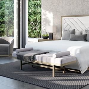 banco de pé de cama contemporâneo