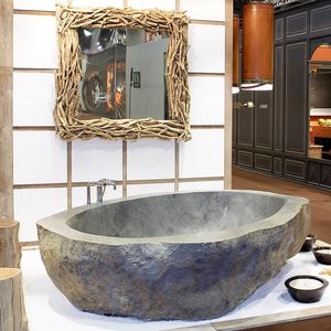 banheira freestanding / em aglomerado mineral