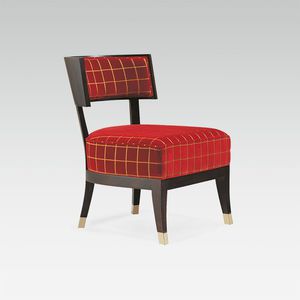 poltrona baixa contemporânea / em tecido / em faia / da linha comercial