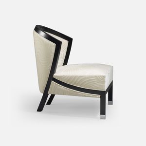 poltrona baixa contemporânea / em tecido / em faia / para hotel