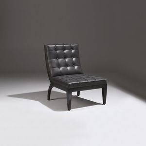 poltrona baixa contemporânea / em tecido / em couro / da linha comercial