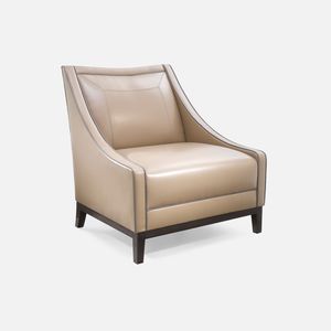 poltrona baixa contemporânea / em couro / da linha comercial
