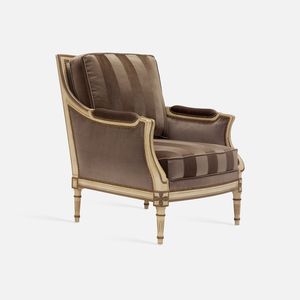 poltrona Luís XVI / em faia / em tecido / Bergère
