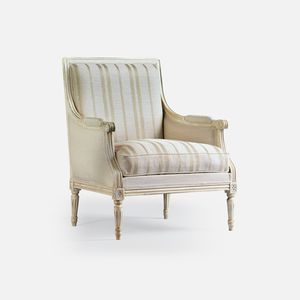 poltrona Luís XVI / em faia / em tecido / Bergère