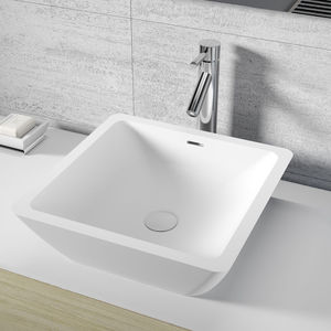 cuba de apoio / quadrada / em Solid Surface / contemporânea