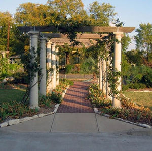 pérgola em pedra