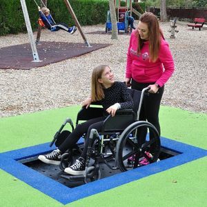 trampolim para cadeira de rodas