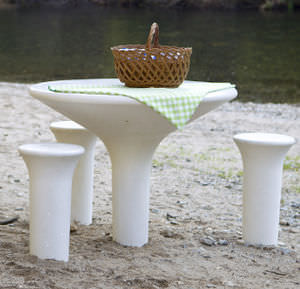 mesa de piquenique contemporânea