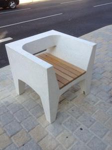 poltrona urbana em concreto