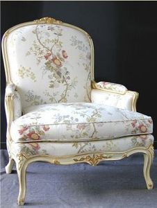 poltrona de estilo Luís XV / em veludo / Bergère