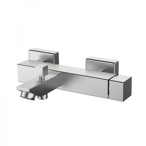 misturador monocomando para box de banheiro / para banheira / de parede / em metal cromado