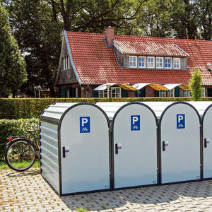 abrigo para bicicletas com sistema de segurança