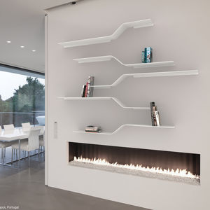 estante de parede / modular / design minimalista / em alumínio