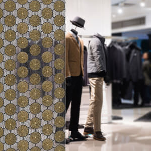 painel de vidro decorado