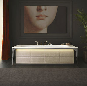 banheira freestanding / oval / em mármore