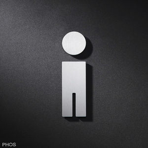 pictograma de porta em aço inoxidável 1