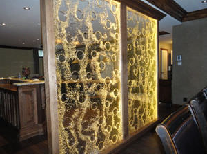 painel borbulhador retroiluminado