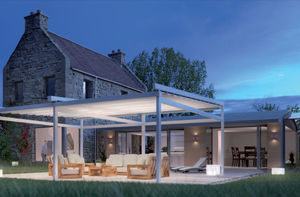 pérgola apoiada em parede